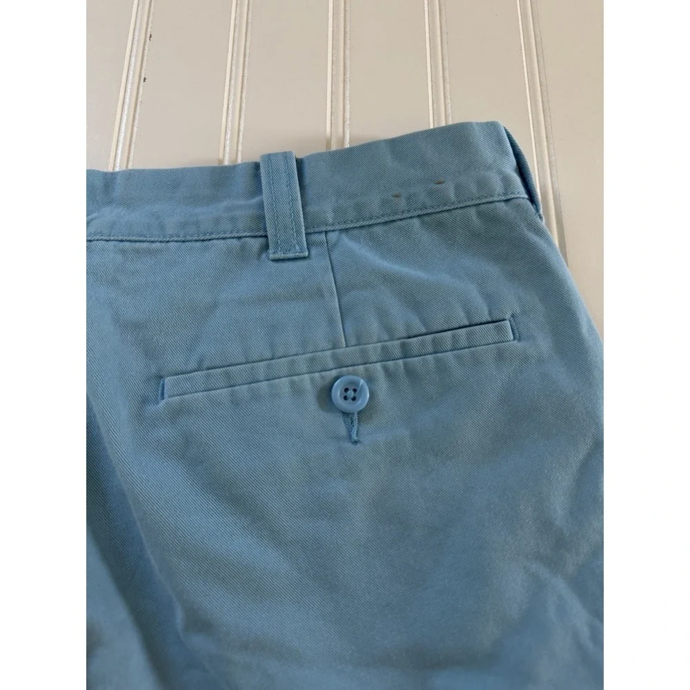 J. Crew Mens Chino Shorts Size 33 Blue Flat Front Cotton Preppy Golf Casual